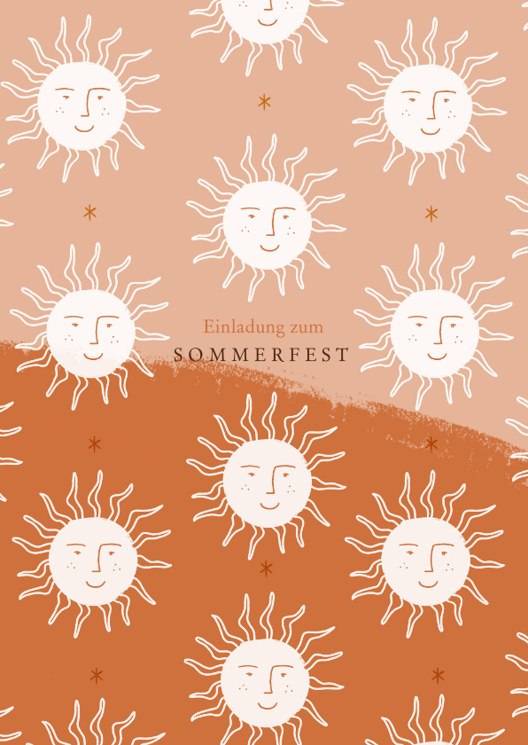 Einladungskarten - Einladung zum Sommerfest mit Sonne