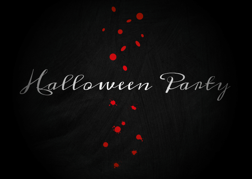 Einladungskarten - Halloween-Einladung Konfetti und Blutflecken