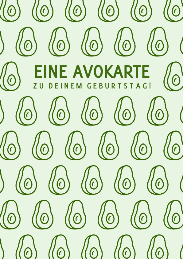 Geburtstagskarten - Geburtstagskarte Avocados 'Avokarte'