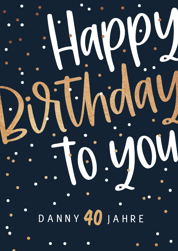 Geburtstagskarten - Geburtstagskarte Konfetti 'Happy Birthday'