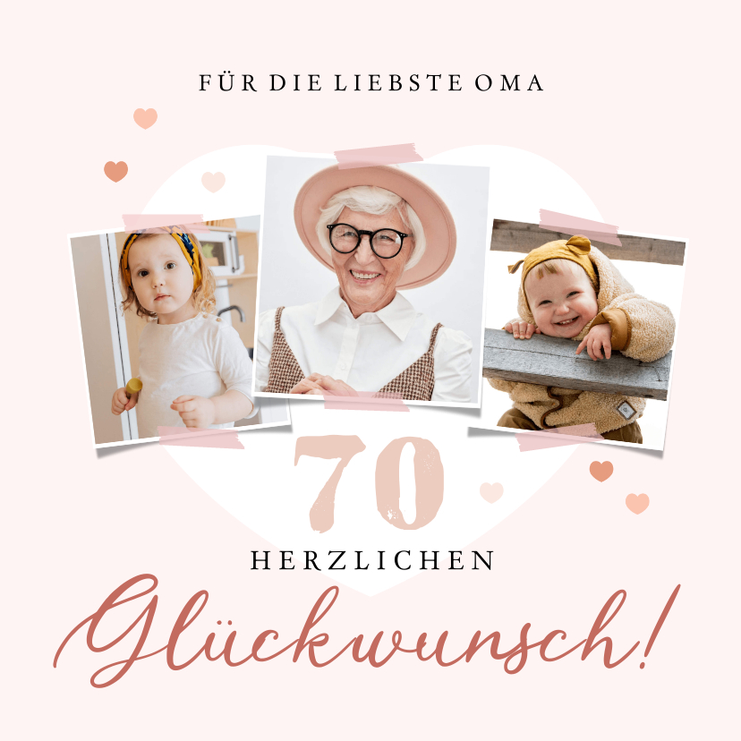 Geburtstagskarten - Geburtstagskarte Liebste Oma Fotocollage