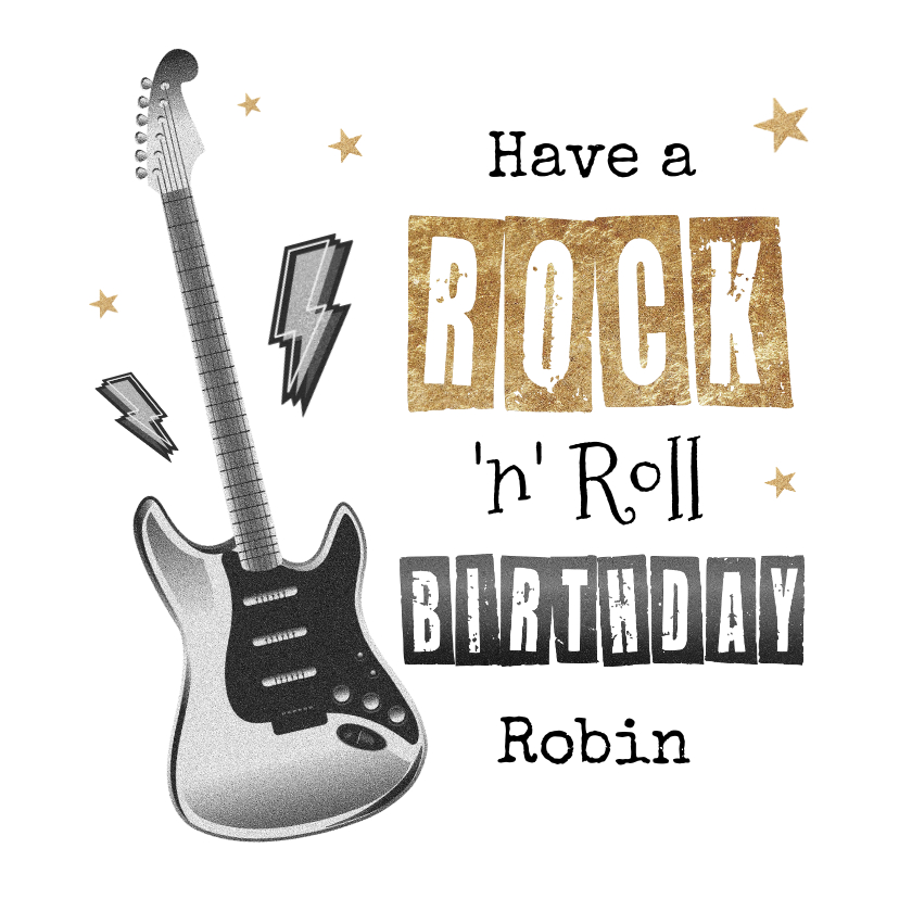 Geburtstagskarten - Geburtstagskarte Rock 'n' Roll