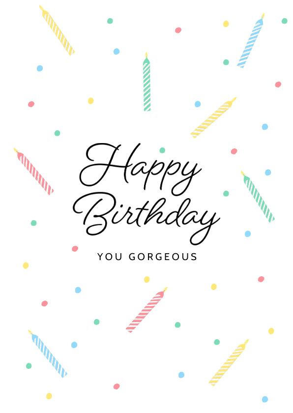 Geburtstagskarten - Glückwunschkarte Geburtstag bunte Kerzen