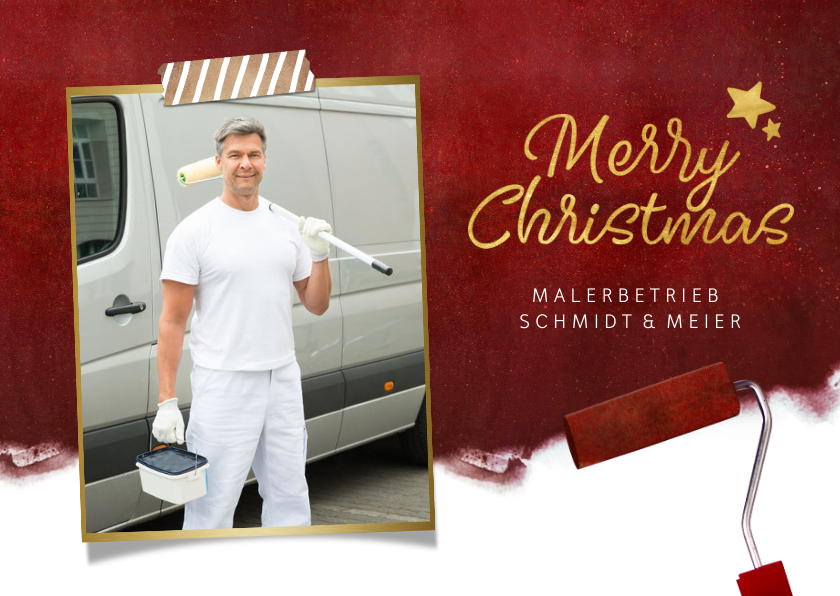 Geschäftliche Weihnachtskarten - Geschäftliche Weihnachtskarte für Malerbetrieb