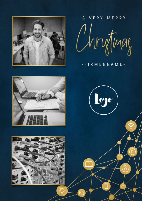 Geschäftliche Weihnachtskarten - Geschäftliche Weihnachtskarte IT-Branche 