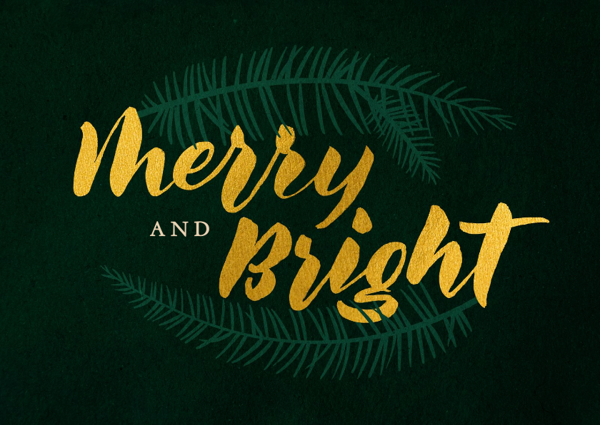 Geschäftliche Weihnachtskarten - Geschäftliche Weihnachtskarte 'Merry and Bright'