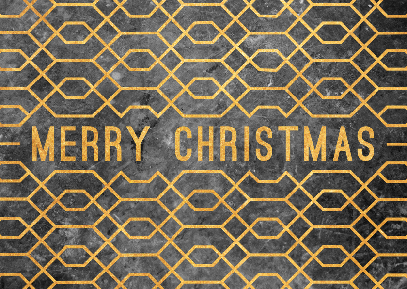Geschäftliche Weihnachtskarten - Geschäftliche Weihnachtskarte mit modernem Goldmuster