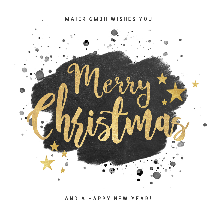 Geschäftliche Weihnachtskarten - Weihnachtskarte geschäftlich Handlettering Merry Christmas