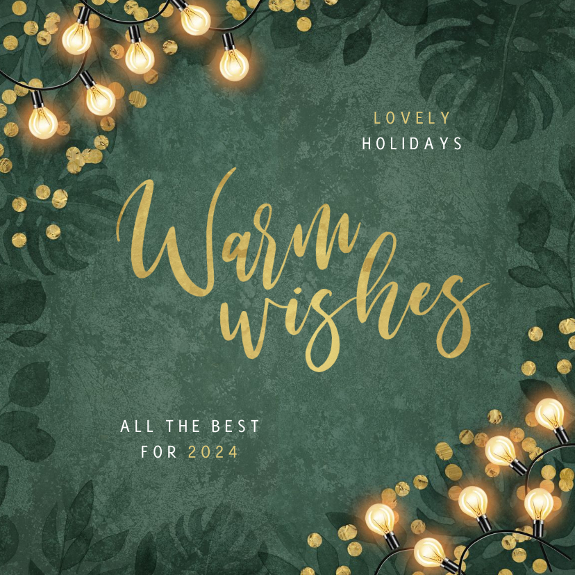 Geschäftliche Weihnachtskarten - Weihnachtskarte Geschäftskunden 'Warm wishes'