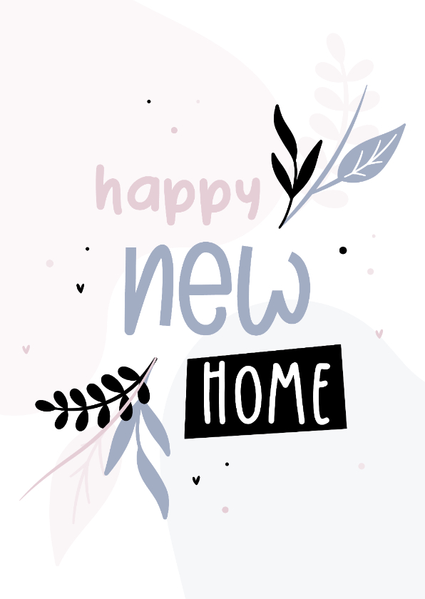 Glückwunschkarten - Glückwunschkarte 'Happy new Home' zum Einzug