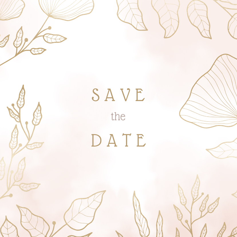 Hochzeitskarten - Save-the-Date-Karte Hochzeit rosa mit eleganten Blumen