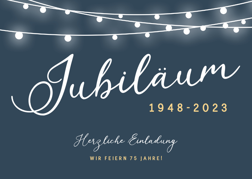 Jubiläumskarten - Jubiläumseinladung Firmenjubiläum Lichterkette