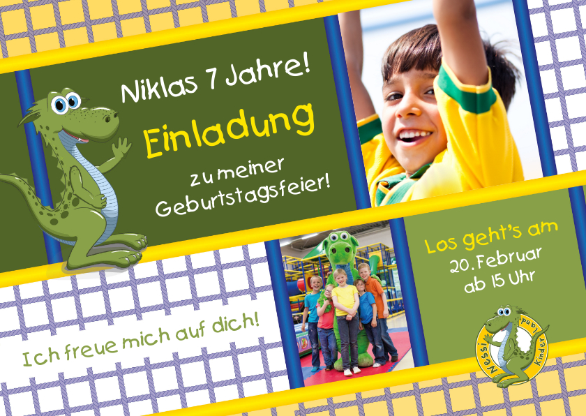 Kooperationen - Einladungskarte Nessi Kinderland