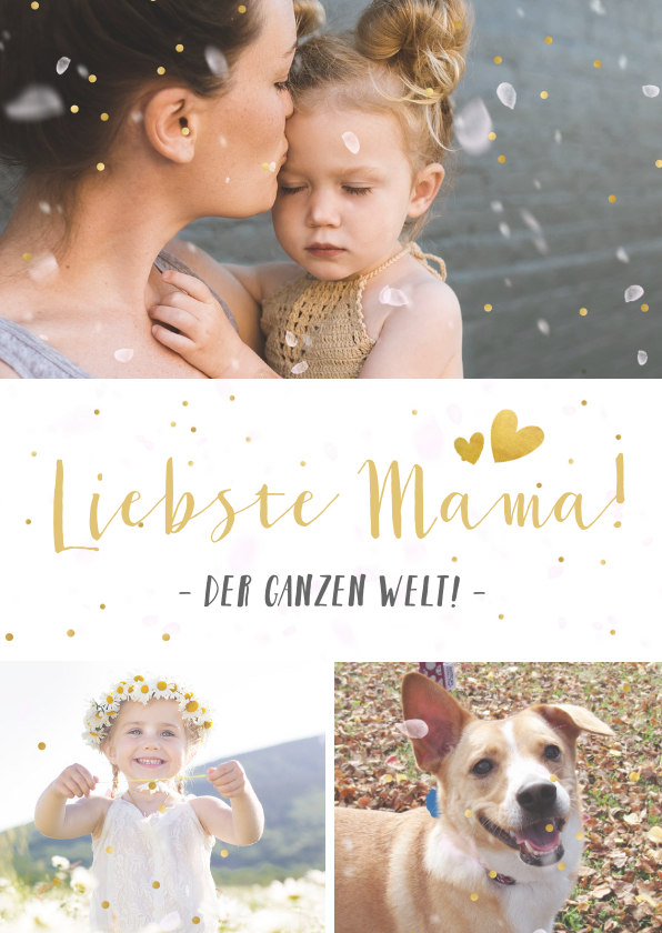 Muttertagskarten - Fotocollage Karte Muttertag 'Liebste Mama!' 