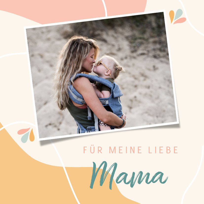 Muttertagskarten - Grußkarte Muttertag grafisch mit Foto