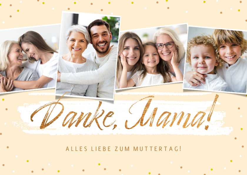 Muttertagskarten - Muttertagskarte Fotos 'Danke Mama'
