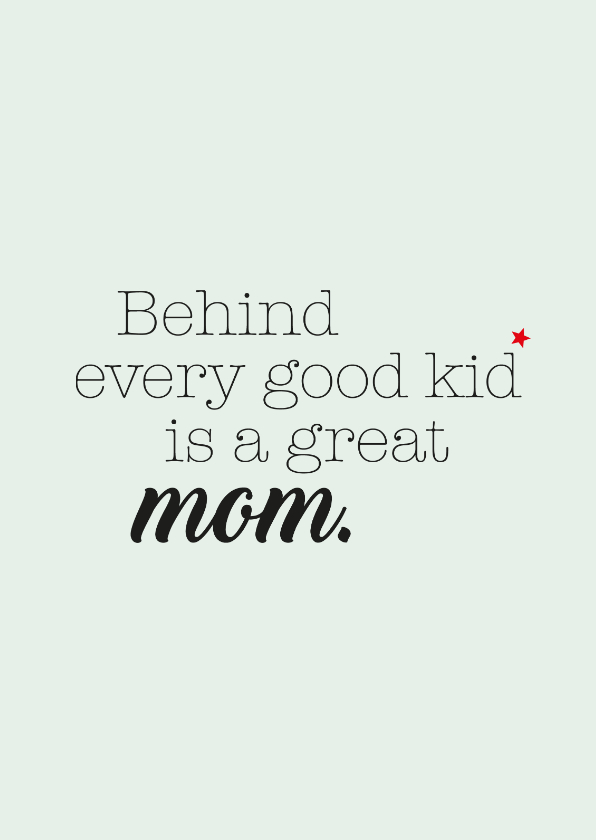 Muttertagskarten - Muttertagskarte 'Great Mom'