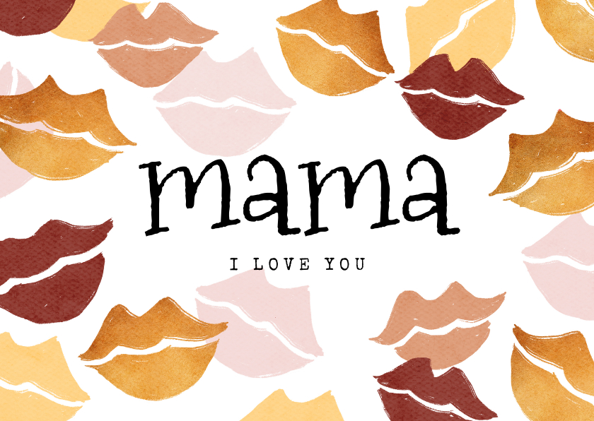 Muttertagskarten - Muttertagskarte Mama Küsschen