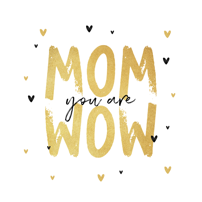 Muttertagskarten - Muttertagskarte 'Mom you are wow'