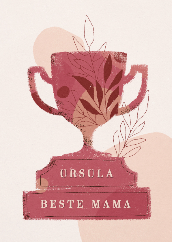Muttertagskarten - Muttertagskarte Pokal Boho
