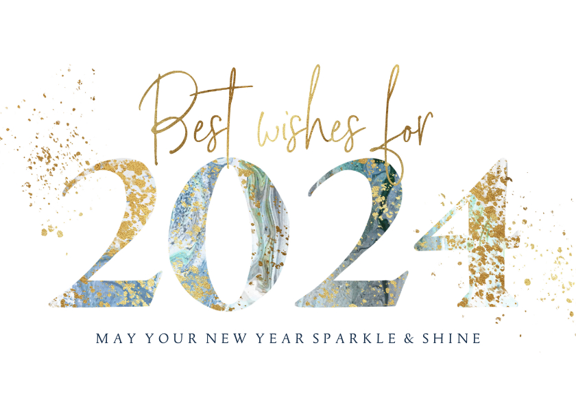 Neujahrskarten - 'Best Wishes'-Neujahrskarte