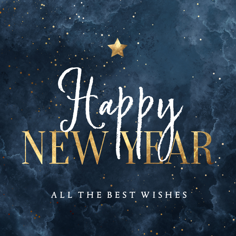 Neujahrskarten - Grußkarte Neujahr 'Happy New Year'