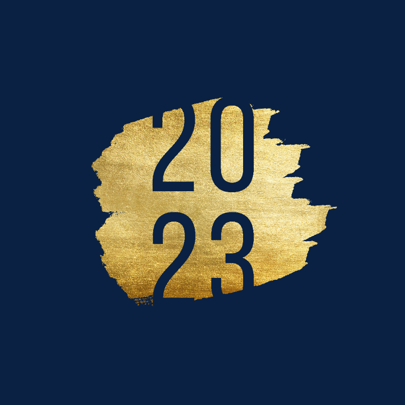Neujahrskarten - Neujahrskarte dunkelblau mit 2022 auf Gold