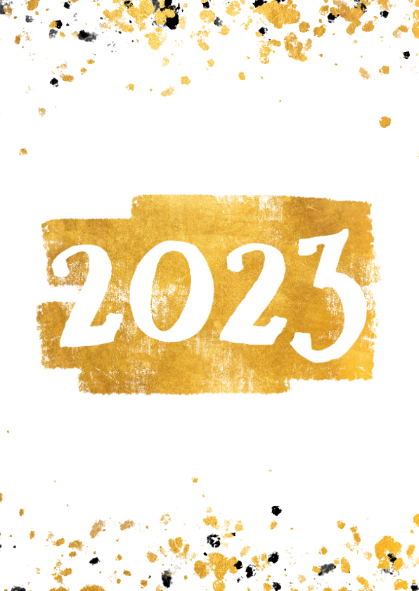 Neujahrskarten - Neujahrskarte goldene Fläche mit 2022 und Konfetti