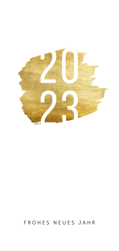 Neujahrskarten - Neujahrskarte mit 2022 auf Goldfarbe