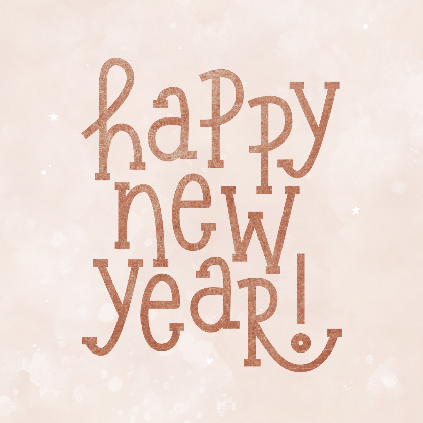 Neujahrskarten - Neujahrskarte Typografie 'Happy New Year'