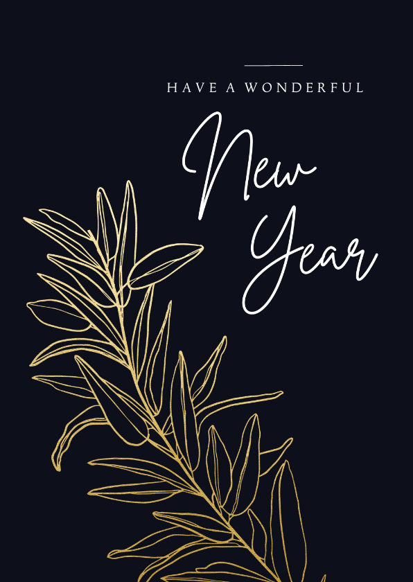 Neujahrskarten - Neujahrskarte 'wonderful new year'
