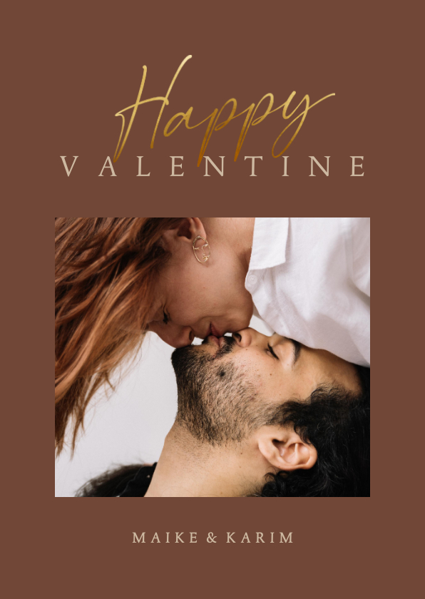 Valentinskarten - Valentinstag Fotokarte 'Happy Valentine'