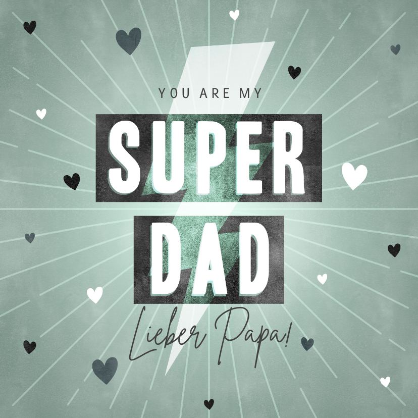 Vatertagskarten - Grußkarte Vatertag 'Super Dad'