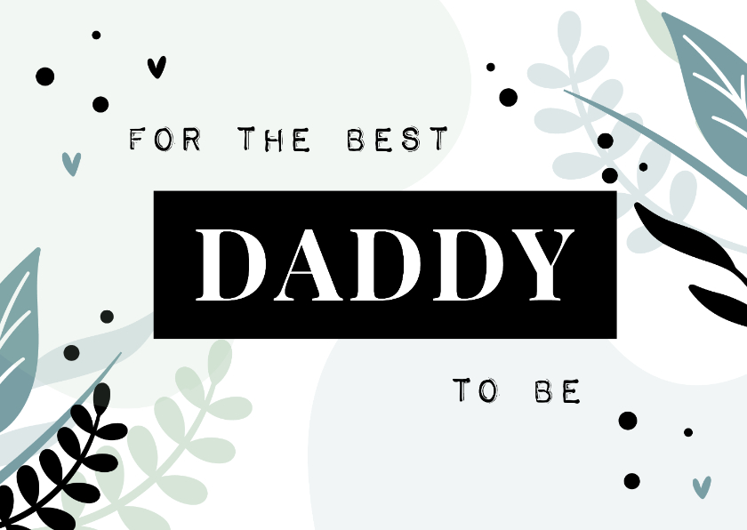 Vatertagskarten - Grußkarte werdender Vater 'Daddy to be'