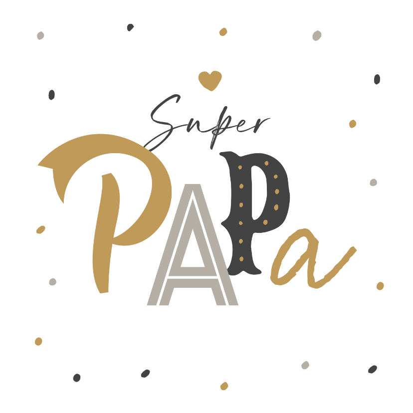 Vatertagskarten - Superpapa Vatertagskarte Typografie