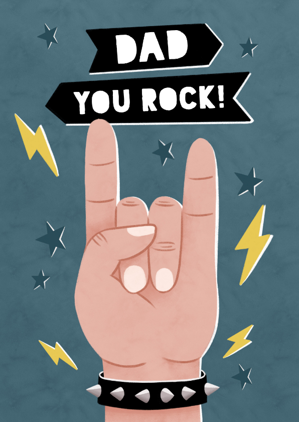 Vatertagskarten - Vatertagskarte 'Dad, you rock'
