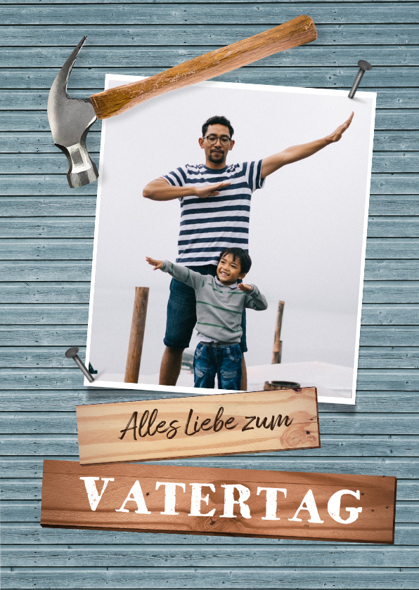 Vatertagskarten - Vatertagskarte Heimwerker mit Foto