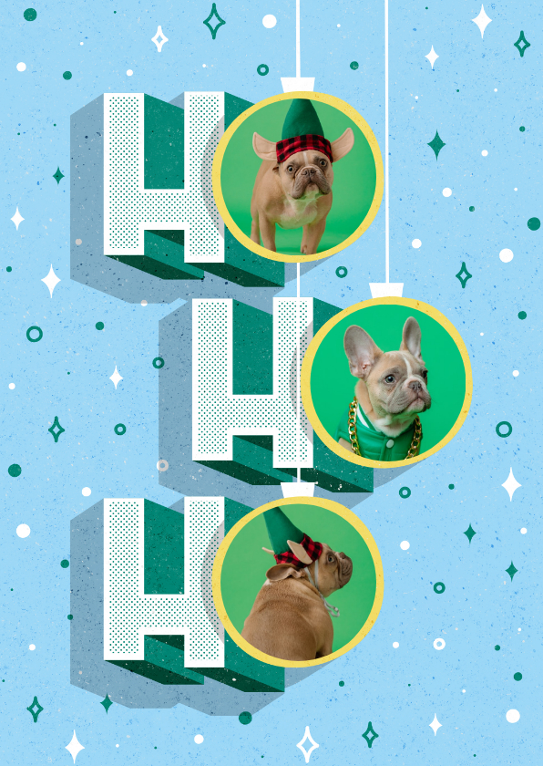Weihnachtskarten - Foto-Weihnachtskarte lustig 'Ho Ho Ho'