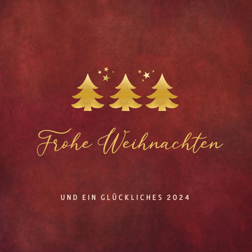 Weihnachtskarten - Weihnachtsgrußkarte drei Tannenbäume