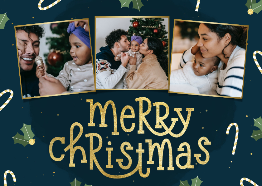 Weihnachtskarten - Weihnachtskarte Bilderreihe 'Merry Christmas'
