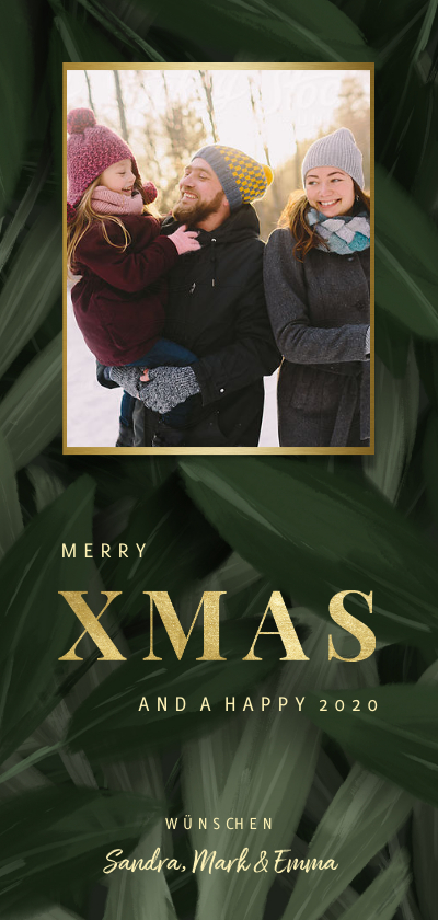 Weihnachtskarten - Weihnachtskarte botanisch mit Foto