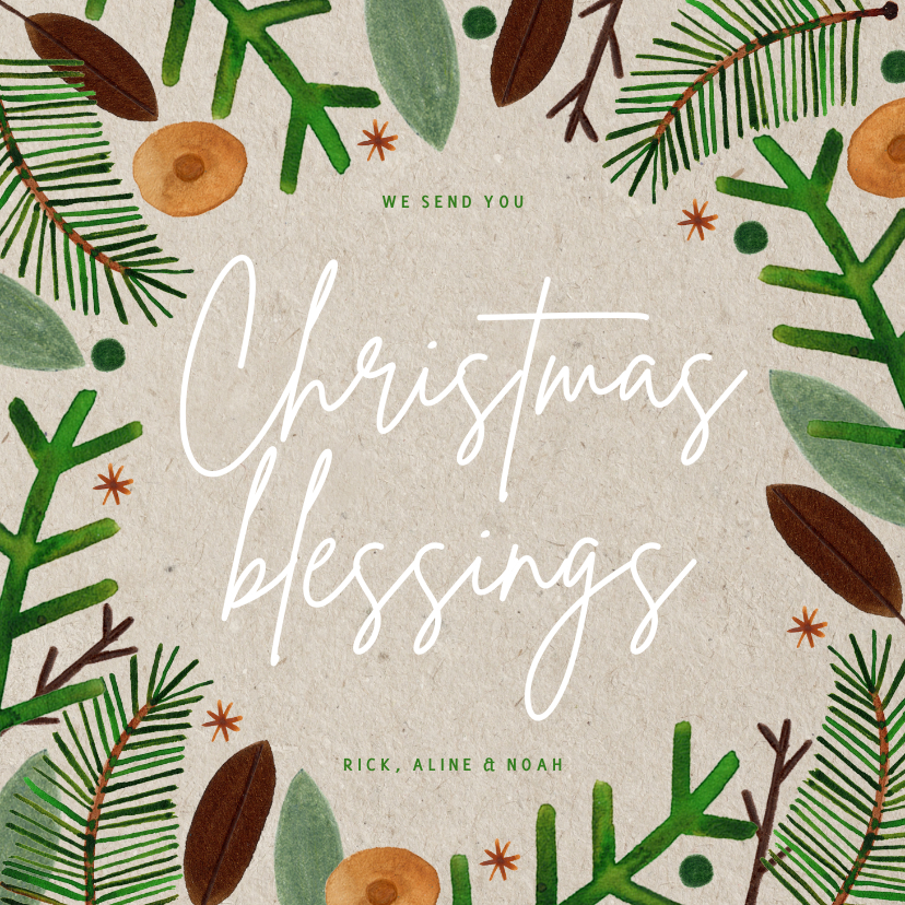 Weihnachtskarten - Weihnachtskarte christlich Christmas Blessings