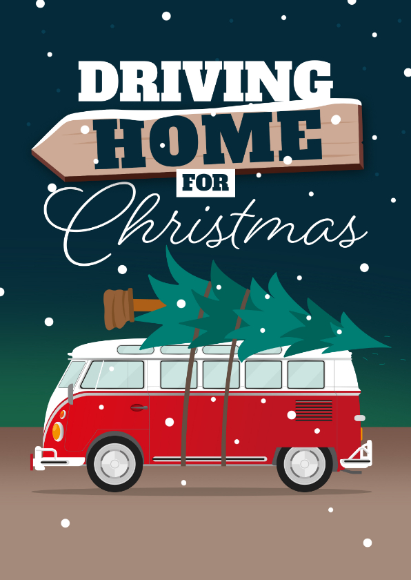 Weihnachtskarten - Weihnachtskarte 'Driving home for Christmas'