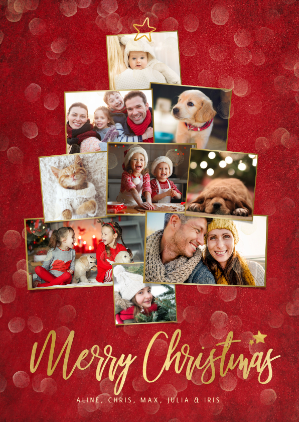 Weihnachtskarten - Weihnachtskarte eigene Fotos Merry Christmas