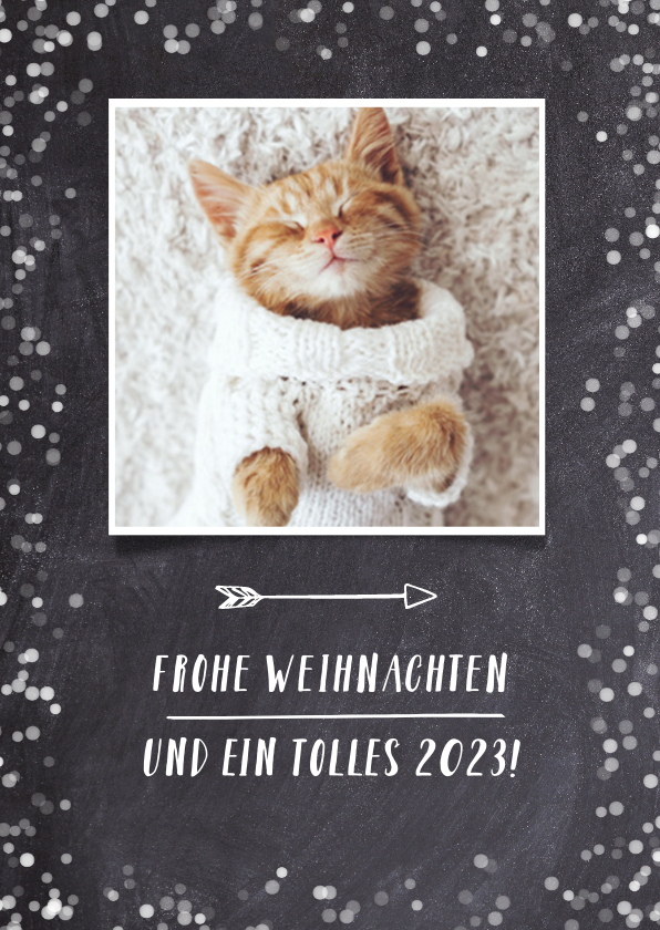 Weihnachtskarten - Weihnachtskarte Foto auf Kreidetafel