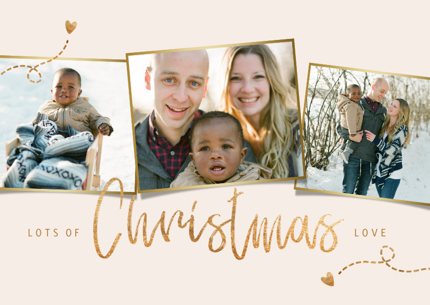 Weihnachtskarten - Weihnachtskarte Fotocollage Christmas love