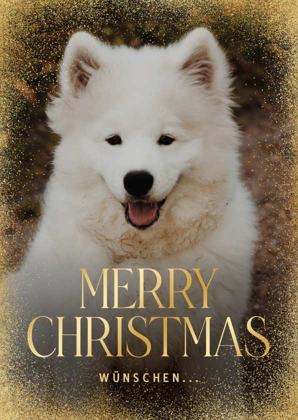 Weihnachtskarten - Weihnachtskarte großes Foto 'Merry Christmas'