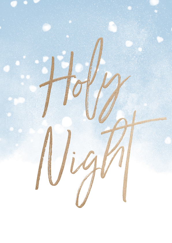 Weihnachtskarten - Weihnachtskarte Holy Night mit Schneeflocken