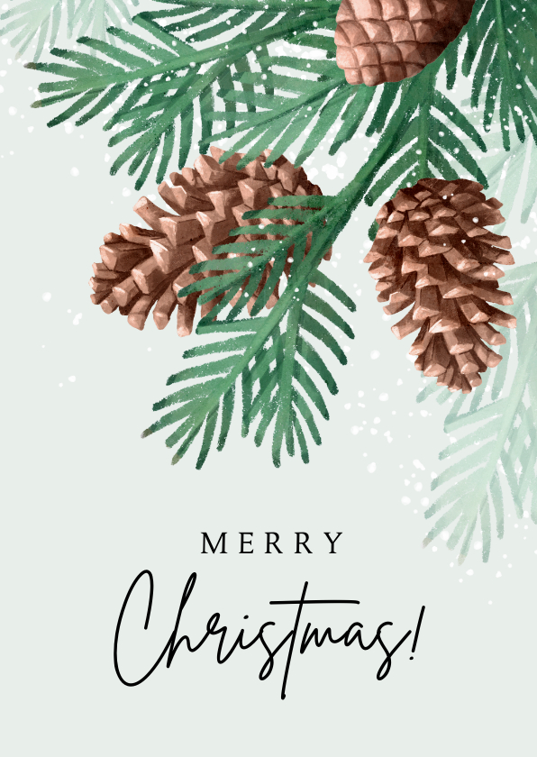 Weihnachtskarten - Weihnachtskarte Tannenbaum mit Tannenzäpfchen