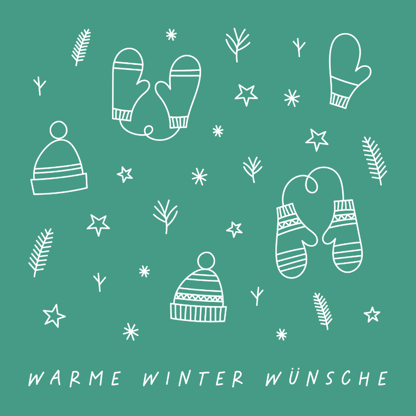 Weihnachtskarten - Weihnachtskarte Warme Winterwünsche